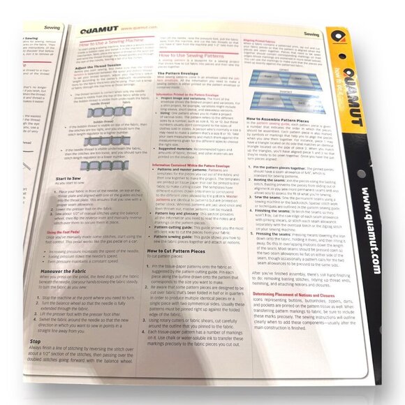 Quamut Sewing Guide Design Your Own Ready to Wear Line  "How To Do It" Guide Ref - Picture 2 of 3